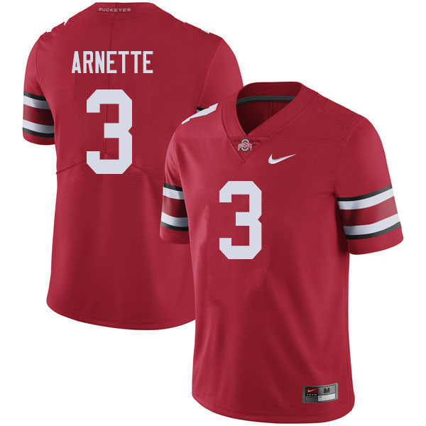Men #3 Damon Arnette Ohio State Buckeyes College Football Jerseys Sale-Red